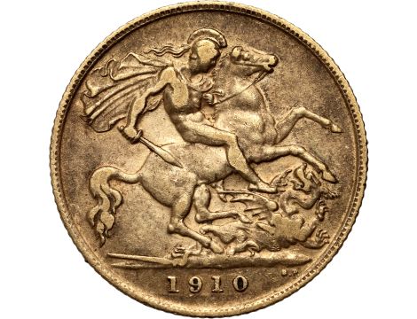 4224. Wielka Brytania, Edward VII, 1/2 suwerena 1910 - 2