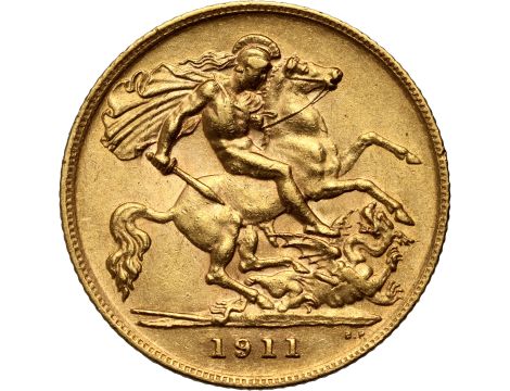 4225. Wielka Brytania, Jerzy V, 1/2 suwerena 1911 - 2