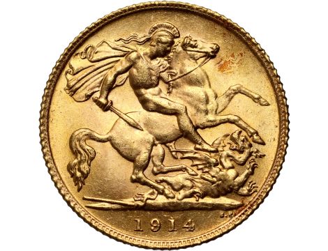 4229. Wielka Brytania, Jerzy V, 1/2 suwerena 1914 - 2