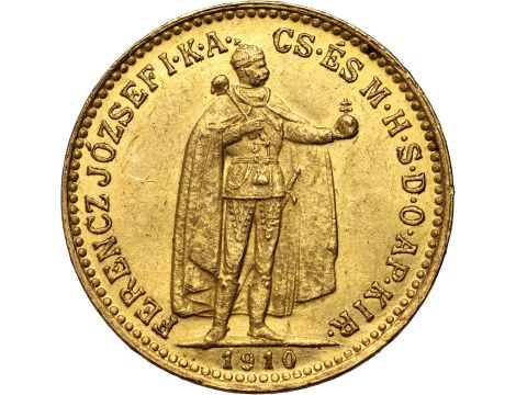 4233. Węgry, Franciszek Józef I, 10 koron 1910 KB, Kremnica