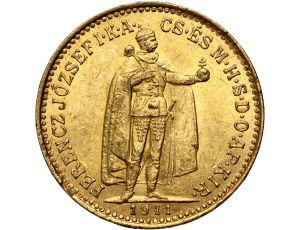 4234. Węgry, Franciszek Józef I, 10 koron 1911 KB, Kremnica