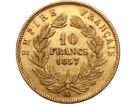 4241. Francja, Napoleon III, 10 franków 1857 A, Paryż - 2