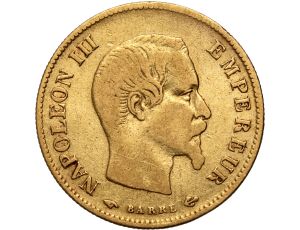 4242. Francja, Napoleon III, 10 franków 1860 A, Paryż