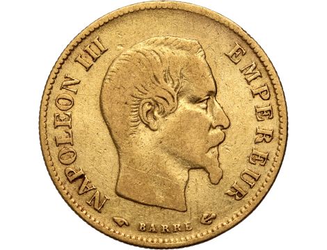 4242. Francja, Napoleon III, 10 franków 1860 A, Paryż