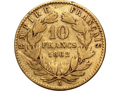 4243. Francja, Napoleon III, 10 franków 1862 A, Paryż - 2