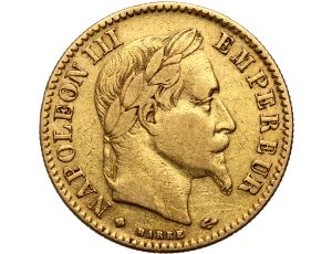4244. Francja, Napoleon III, 10 franków 1863 BB, Strasbourg
