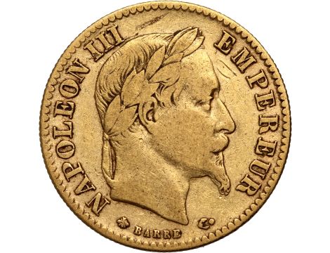 4245. Francja, Napoleon III, 10 franków 1866 A, Paryż