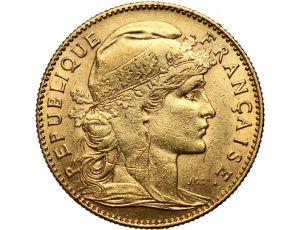 4248. Francja, 10 franków 1900, Marianna i Kogut