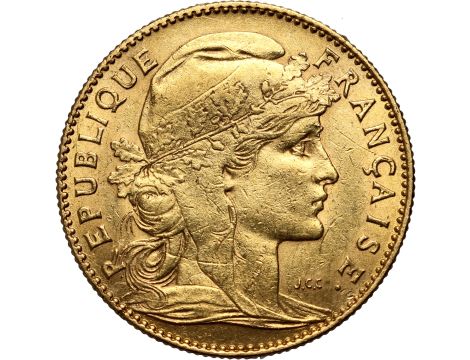 4248. Francja, 10 franków 1900, Marianna i Kogut
