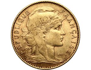 4249. Francja, 10 franków 1901, Marianna i Kogut