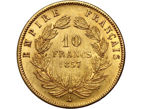 4252. Francja, Napoleon III, 10 franków 1857 A, Paryż - 2