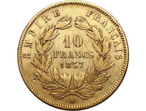 4253. Francja, Napoleon III, 10 franków 1857 A, Paryż - 2