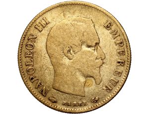 4254. Francja, Napoleon III, 10 franków 1860 A, Paryż