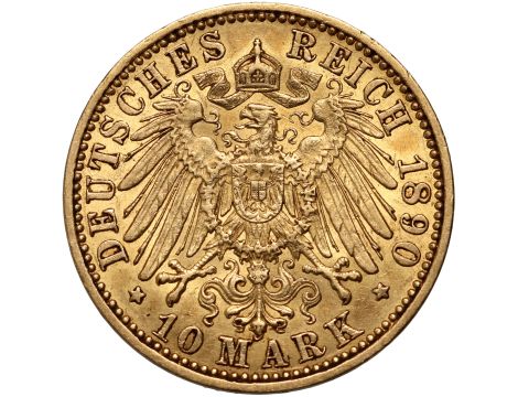 4255. Niemcy, Prusy, Wilhelm II, 10 marek 1890 A, Berlin - 2
