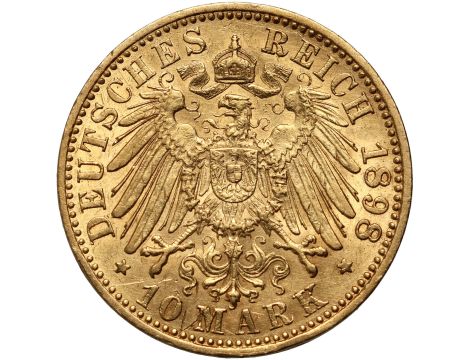 4257. Niemcy, Prusy, Wilhelm II, 10 marek 1898 A, Berlin - 2