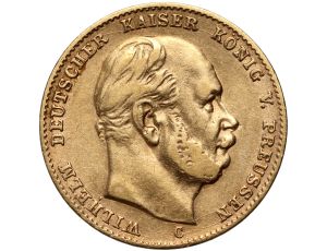 4264. Niemcy, Prusy, Wilhelm I, 10 marek 1873 C, Frankfurt