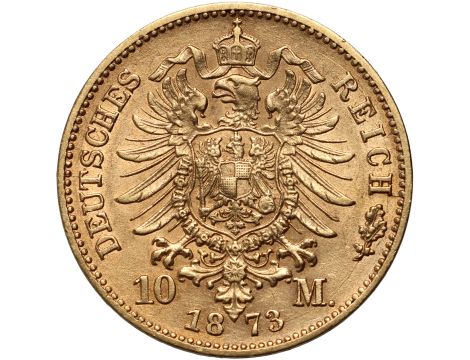 4264. Niemcy, Prusy, Wilhelm I, 10 marek 1873 C, Frankfurt - 2