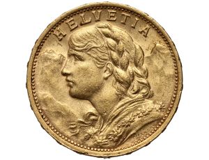 4271. Szwajcaria, 20 franków 1901, Helvetia Vreneli