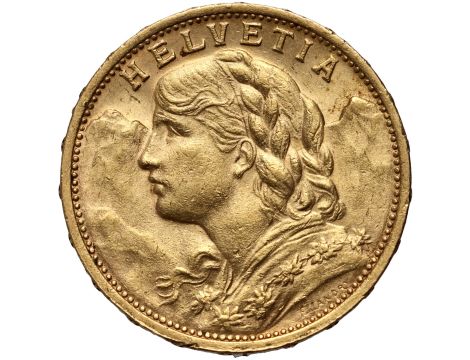 4271. Szwajcaria, 20 franków 1901, Helvetia Vreneli