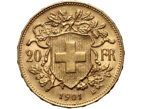 4271. Szwajcaria, 20 franków 1901, Helvetia Vreneli - 2
