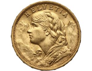 4273. Szwajcaria, 20 franków 1912, Helvetia Vreneli