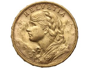4274. Szwajcaria, 20 franków 1913, Helvetia Vreneli