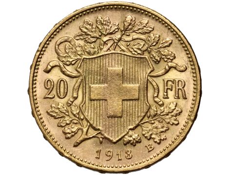4274. Szwajcaria, 20 franków 1913, Helvetia Vreneli - 2