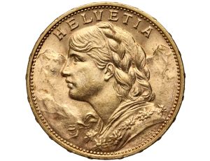 4275. Szwajcaria, 20 franków 1914, Helvetia Vreneli