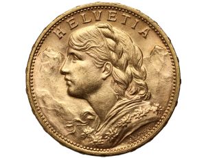 4276. Szwajcaria, 20 franków 1915, Helvetia Vreneli