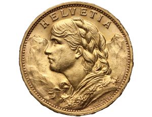4279. Szwajcaria, 20 franków 1925, Helvetia Vreneli
