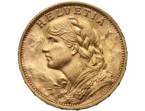 4281. Szwajcaria, 20 franków 1927, Helvetia Vreneli