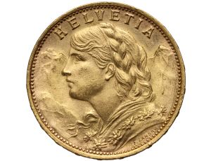 4282. Szwajcaria, 20 franków 1927, Helvetia Vreneli