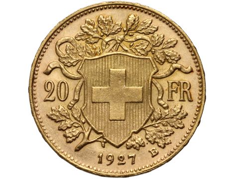 4282. Szwajcaria, 20 franków 1927, Helvetia Vreneli - 2