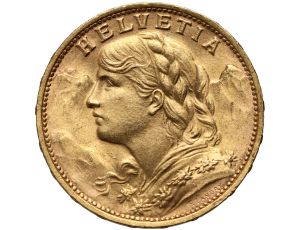 4285. Szwajcaria, 20 franków 1935, Helvetia Vreneli