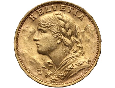 4285. Szwajcaria, 20 franków 1935, Helvetia Vreneli