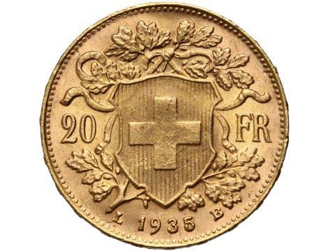 4285. Szwajcaria, 20 franków 1935, Helvetia Vreneli - 2