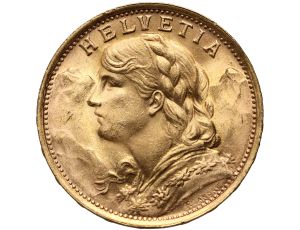4286. Szwajcaria, 20 franków 1935, Helvetia Vreneli