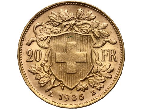 4286. Szwajcaria, 20 franków 1935, Helvetia Vreneli - 2