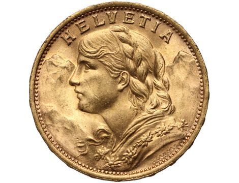 4288. Szwajcaria, 20 franków 1935, Helvetia Vreneli