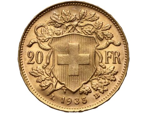 4288. Szwajcaria, 20 franków 1935, Helvetia Vreneli - 2