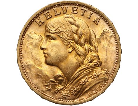 4289. Szwajcaria, 20 franków 1935, Helvetia Vreneli