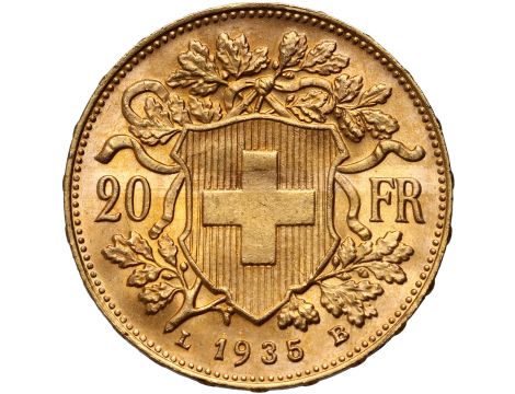 4289. Szwajcaria, 20 franków 1935, Helvetia Vreneli - 2