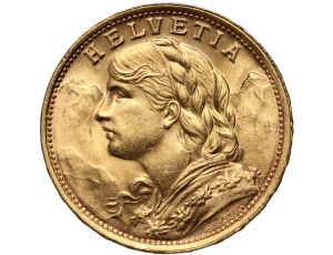 4291. Szwajcaria, 20 franków 1947, Helvetia Vreneli
