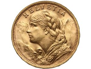 4292. Szwajcaria, 20 franków 1947, Helvetia Vreneli