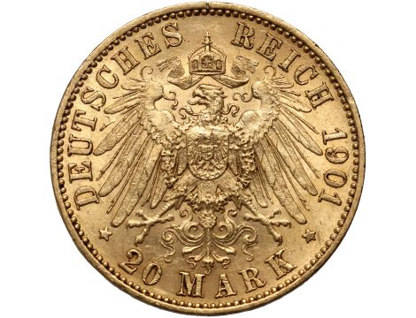 4307. Niemcy, Prusy, Wilhelm II, 20 marek 1901 A, Berlin - 2