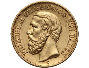 4309. Niemcy, Badenia, Fryderyk I, 20 marek 1873 G, Karlsruhe
