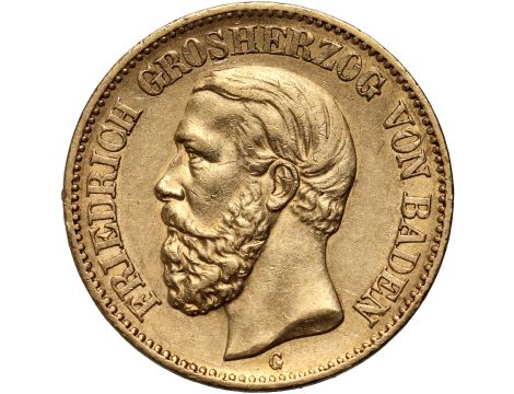 4309. Niemcy, Badenia, Fryderyk I, 20 marek 1873 G, Karlsruhe