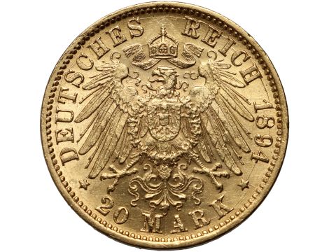 4310. Niemcy, Badenia, Fryderyk I, 20 marek 1894 G, Karlsruhe - 2