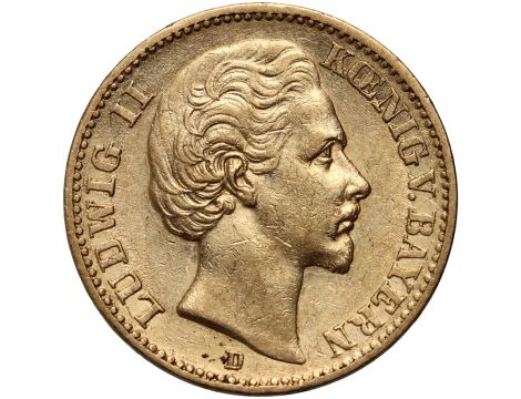 4312. Niemcy, Bawaria, Ludwik II, 20 marek 1873 D, Monachium
