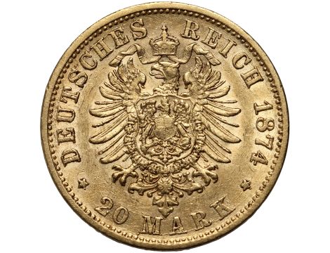 4316. Niemcy, Saksonia, Albert, 20 marek 1874 E, Muldenhutten - 2